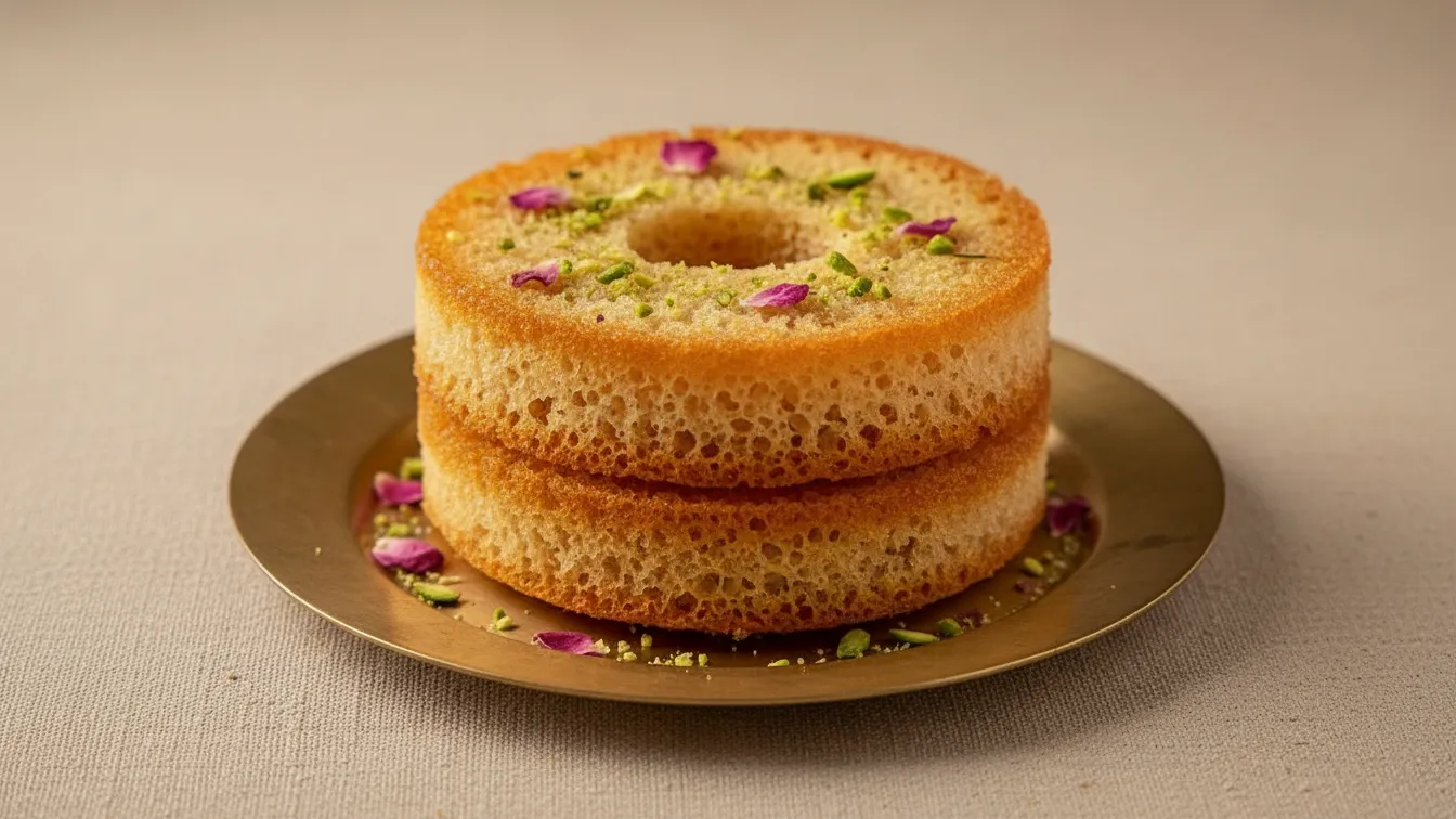 Plain Ghevar Small - Traditional Rajasthani crispy honeycomb sweet made with pure ghee